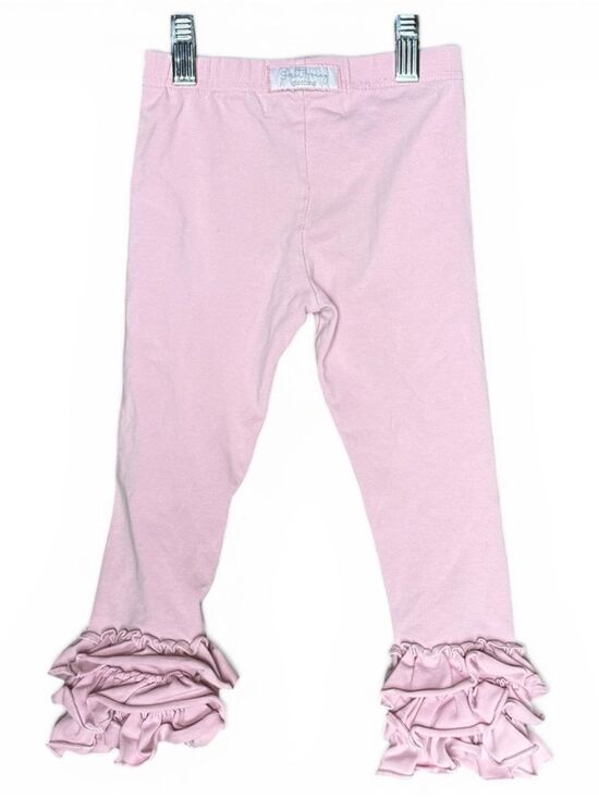 SweetHoney Other - SweetHoney 4T Pink Ruffle Leggings Boutique Icing Pants Girls